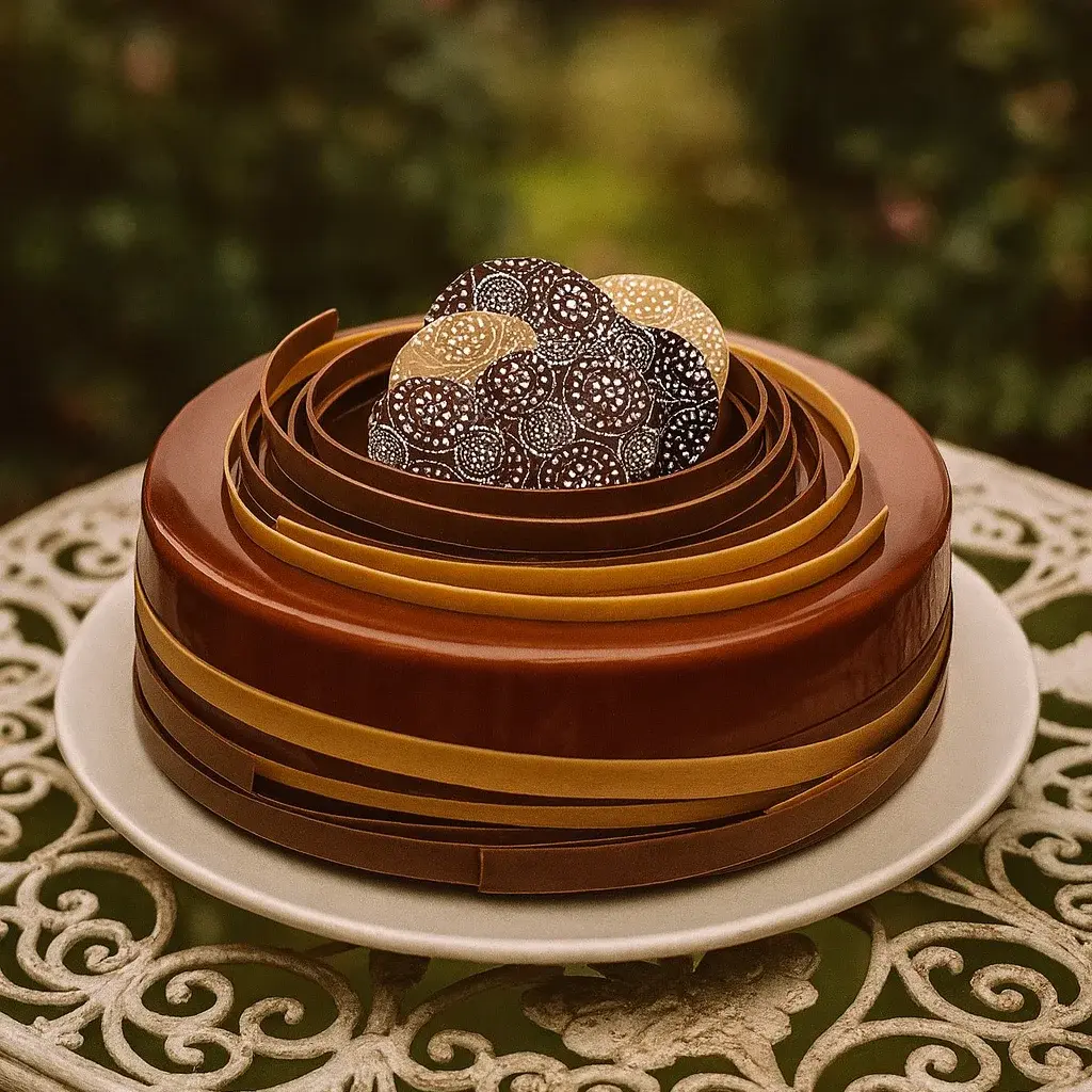 Dark Chocolate, Banana & Salty Caramel Cake