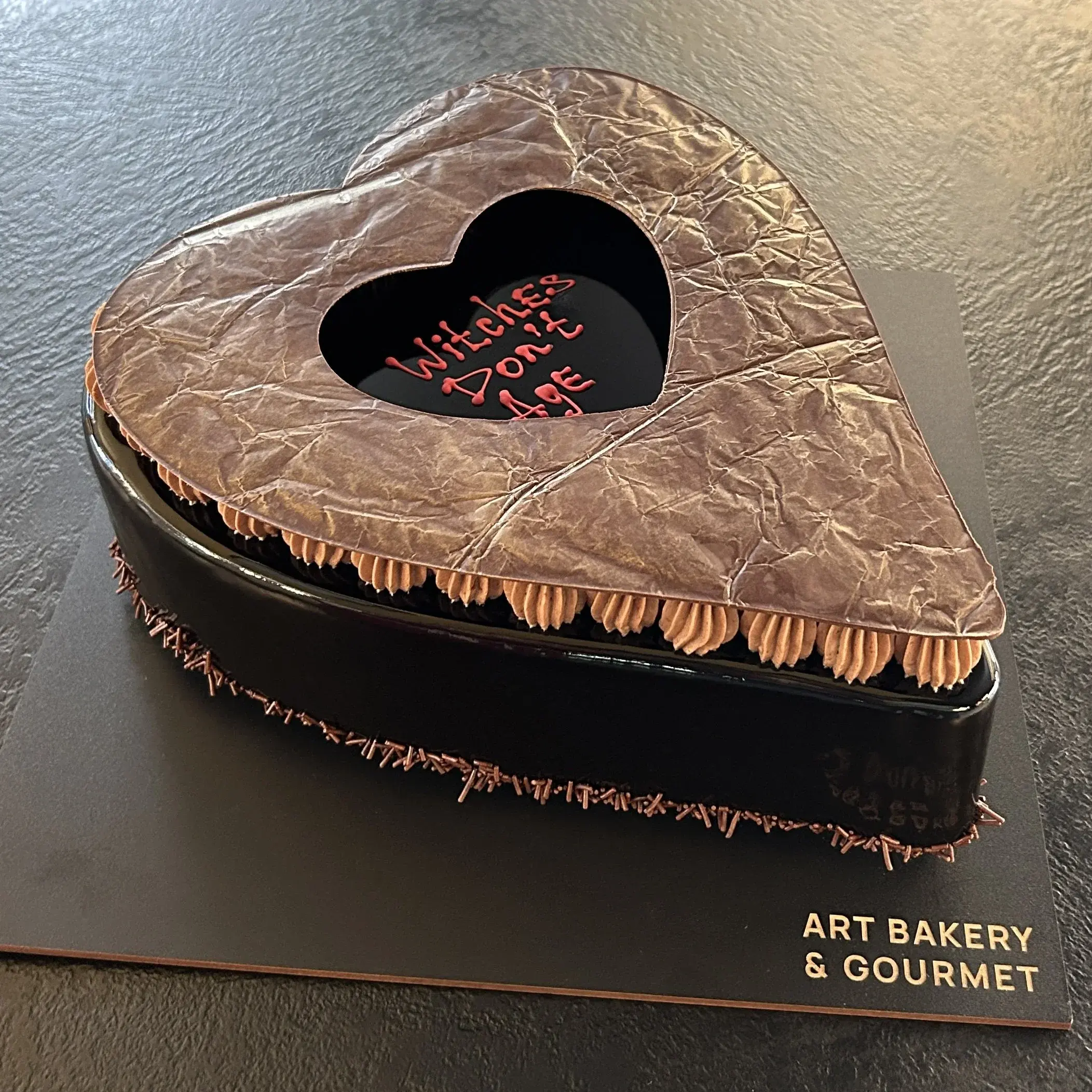 Forest Berries Chocolate Cake — Heart-Shaped