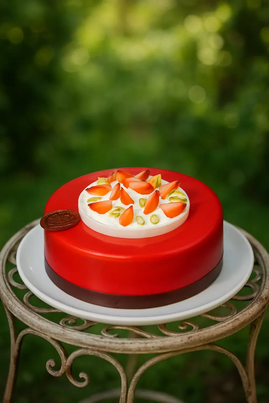 Strawberry & Pistachio Cake
