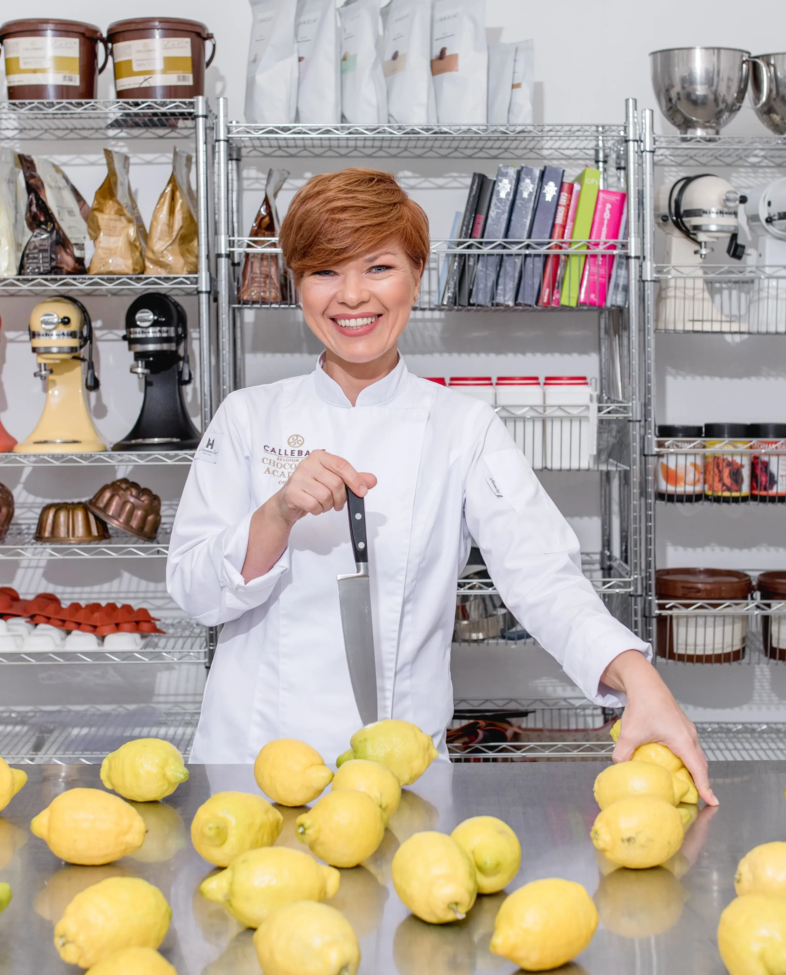 Chef Tanya Novak in her pastry kitchen
